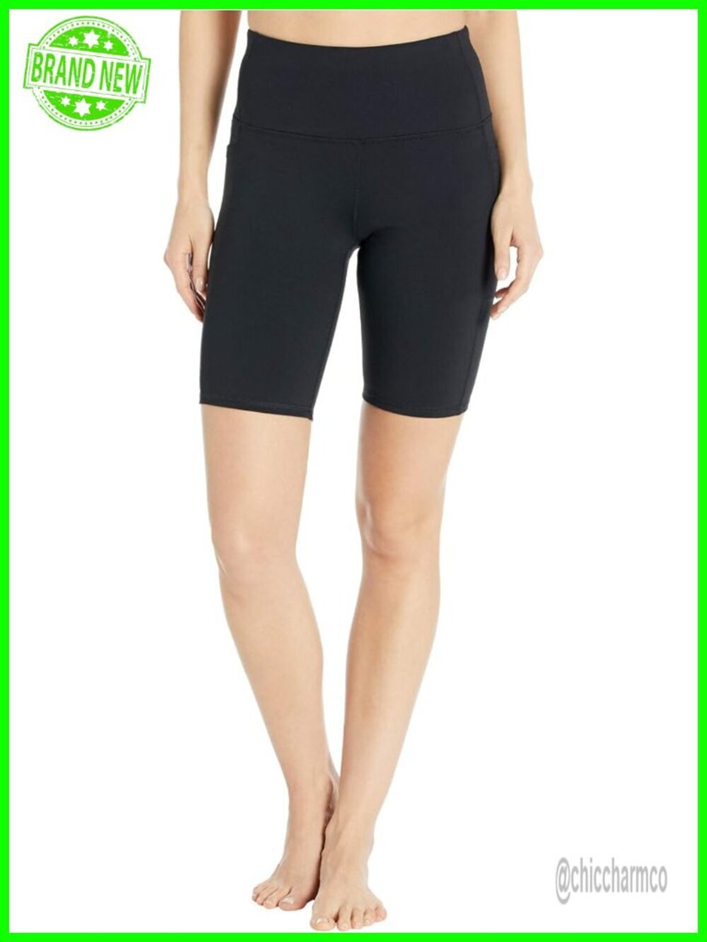 High Waisted 8" Bike Shorts with Pockets